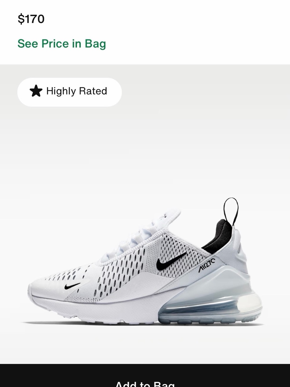 Nike Women’s White/Black Air-Cushioned Athletic Sneakers